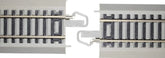 Bachmann Trains E-Z Track 18-inch radius curved track set with four nickel silver rails and gray roadbed for HO scale model train layout.