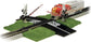 HO scale Bachmann Trains E-Z Track crossing gate with medium size, featuring realistic details and safety barriers for model train setups.