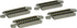Set of four Bachmann Trains Snap-Fit E-Z Track 3-inch straight tracks with nickel silver rails and gray roadbed for HO scale model railroads.