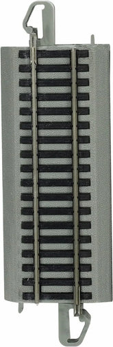 Bachmann Trains HO scale Snap-Fit E-Z Track 4-pack with nickel silver rails and gray roadbed, 4.50-inch straight track.