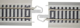 Bachmann Trains HO scale Snap-Fit E-Z Track 4.50-inch straight track set with nickel silver rails and gray roadbed, 4-pack