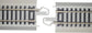 Bachmann Trains HO scale Snap-Fit E-Z Track 4.50-inch straight track set with nickel silver rails and gray roadbed, 4-pack