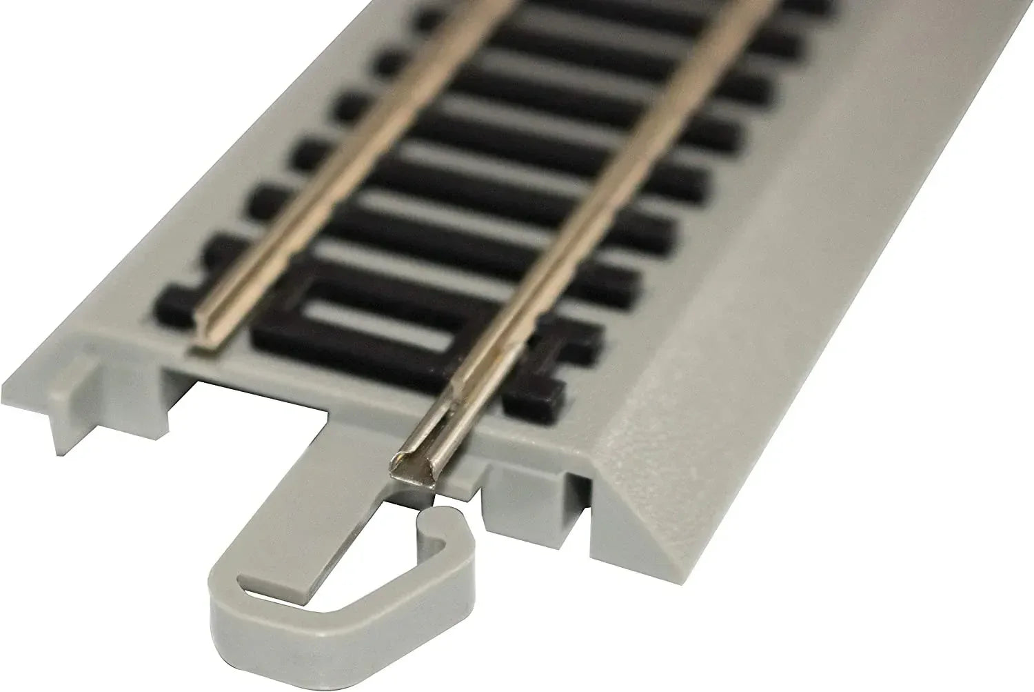 Bachmann Trains EZ Track expansion set with nickel silver rails and grey roadbed for HO scale model train layout.
