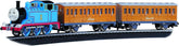 Bachmann Trains Thomas & Friends HO Scale electric train set featuring Thomas with Annie and Clarabel cars on a track