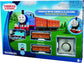 Bachmann Trains Thomas & Friends electric train set with Thomas, Annie, and Clarabel on HO scale track, detailed and colorful.