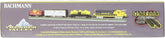 Bachmann Trains Thunder Valley N Scale electric train set with locomotive and cars on track, ready-to-run model by Bachmann Industries Inc.