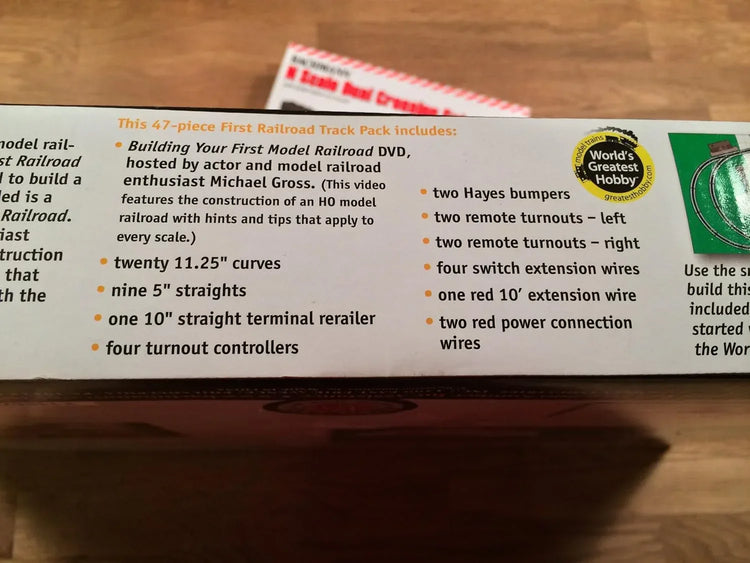 N scale model train track pack from Bachmann Industries Inc., featuring multiple sections for model railroad layouts.