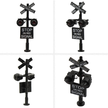 Enhance Your Model Railroad with 2Pcs N Scale LED Crossing Signals - Stop on Red Traffic Block Signal (1:160 Scale)