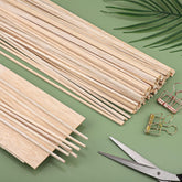 Set of 150 balsa wood sticks and sheets for DIY crafts, modeling, and creative projects by Peony Man.