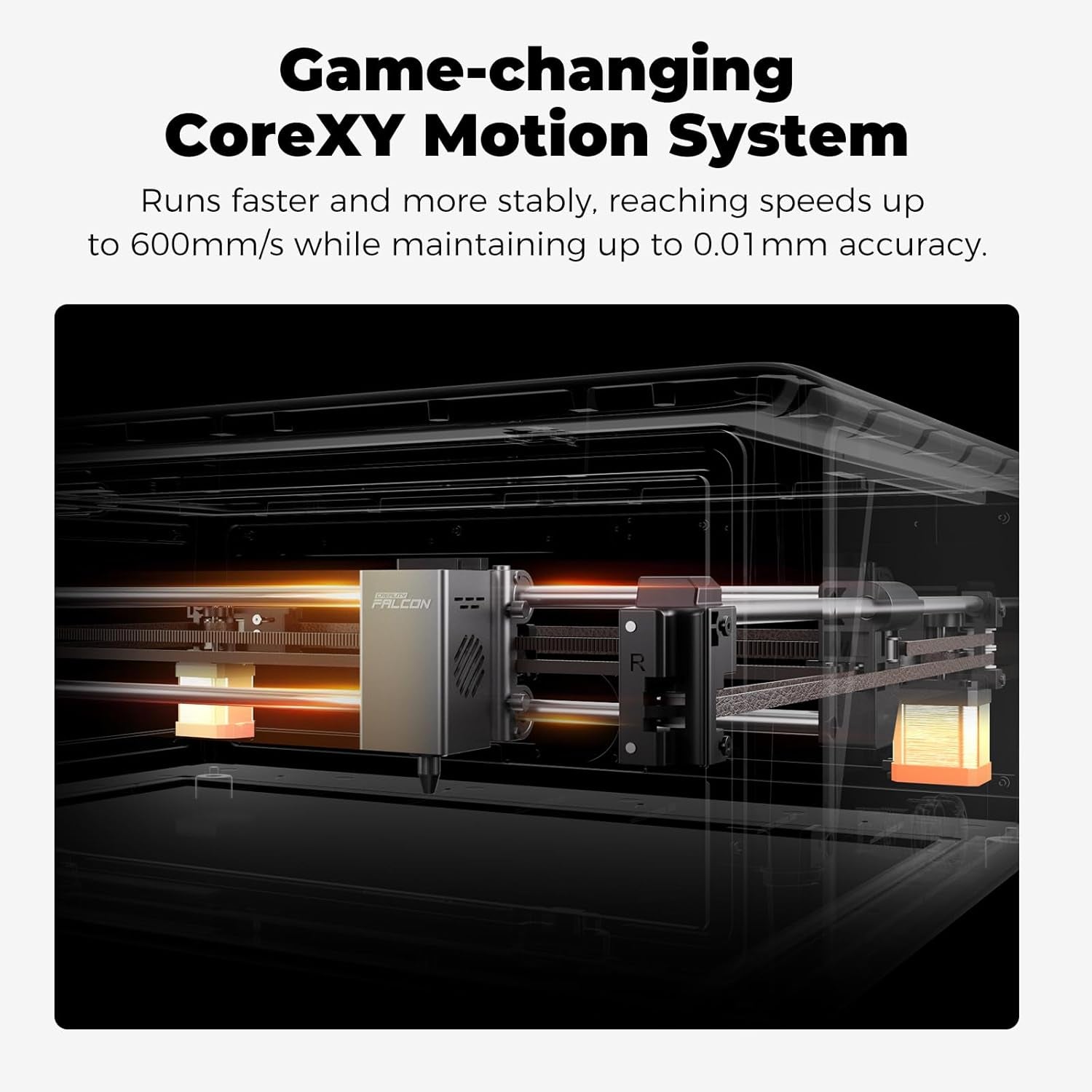 Creality Falcon A1 10W Laser Engraver and 80W Enclosed Laser Cutter with Air Assist, Smart Camera Positioning, 600mm/s Speed, and Smart Material Recognition for Wood and Metal Applications