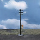 Set of 2 to 5 scale power line poles for OO, HO, and N gauge model railroads and architectural models by BYMRR Train Store