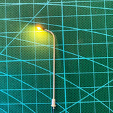 3-piece set of 12V HO/N/TT scale model street lamps with LED lighting for railroads, boulevards, highways, and parking areas.