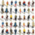 Evemodel HO Scale Painted Passenger Figures - Seated and Standing 1:87 Model Train Accessories (P8715) - BYMRR Train Store