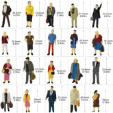 HO scale painted passenger figures by BYMRR Train Store, seated and standing model train accessories for 1:87 scale layouts.