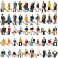 Evemodel HO Scale Painted Passenger Figures - Seated and Standing 1:87 Model Train Accessories (P8715) - BYMRR Train Store