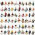 Evemodel HO Scale Painted Passenger Figures - Seated and Standing 1:87 Model Train Accessories (P8715) - BYMRR Train Store