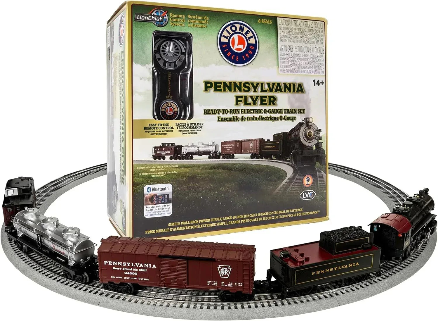 Pennsylvania Flyer Electric O Gauge Train Set Featuring Bluetooth 5.0 and Remote Control - BYMRR Train Store