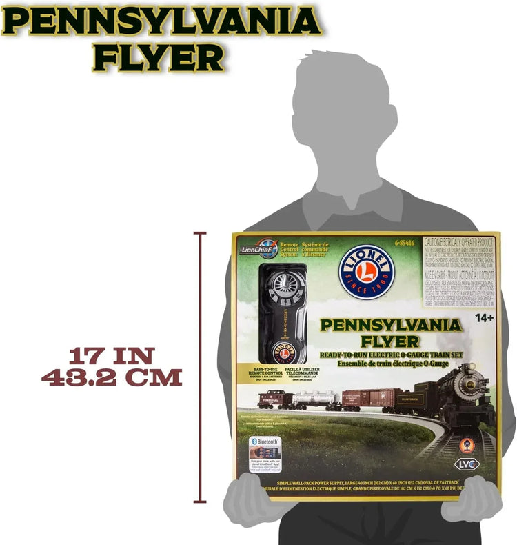 Pennsylvania Flyer Electric O Gauge Train Set Featuring Bluetooth 5.0 and Remote Control - BYMRR Train Store