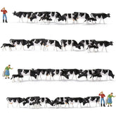HO scale 1:87 model train farm set with horses, cows, figures, and farm accessories from Evemodel, by BYMRR Train Store.