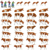 HO scale 1:87 model train farm set with horses, cows, figures, and farm details, perfect for model train layouts.