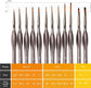 12-piece brown miniature paint brush set for oil and acrylic painting, featuring fine detail brushes from BYMRR Train Store.