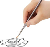 12-piece brown miniature paint brush set for oil and acrylic painting by BYMRR Train Store, featuring fine detail brushes on a white background.