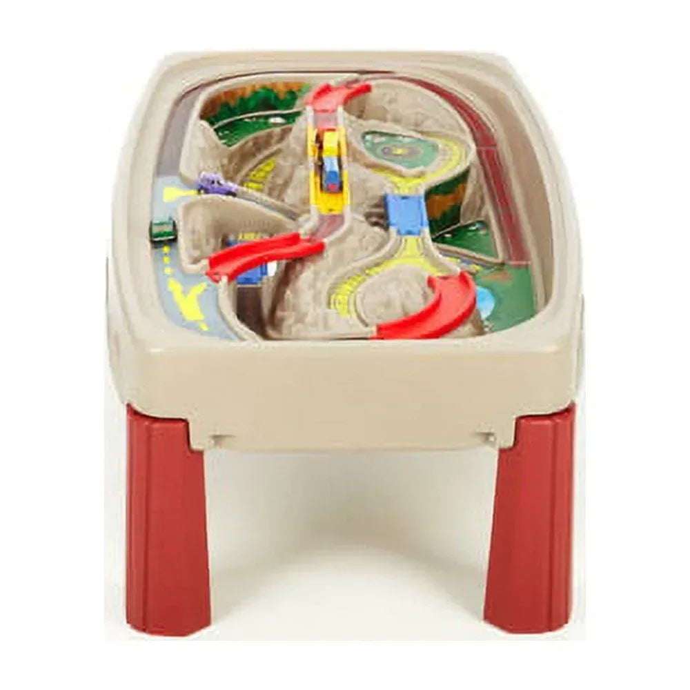 Deluxe Canyon Road Train Table and Chair Set for children, outdoor use, neutral color, by BYMRR Train Store, perfect for kids&