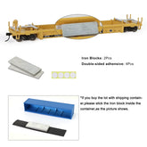 Evemodel HO Scale 1:87 40Ft Well Car with 20&