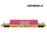 Evemodel HO Scale 1:87 40Ft Well Car with 20&