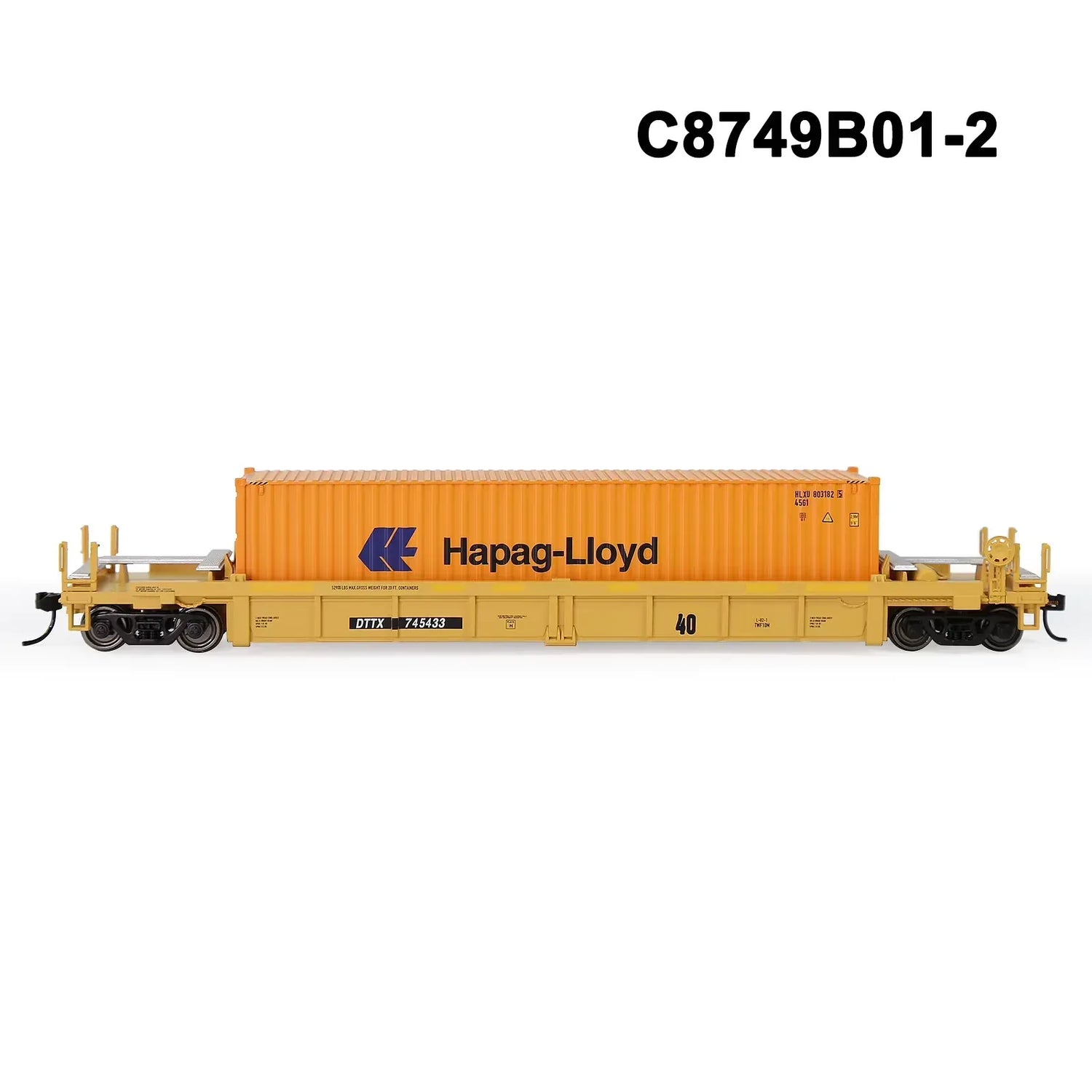 Evemodel HO Scale 1:87 40Ft Well Car with 20&