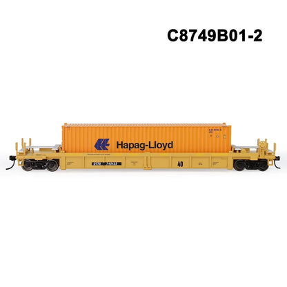 Evemodel HO Scale 1:87 40Ft Well Car with 20&