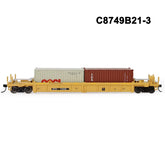 Evemodel HO Scale 1:87 40Ft Well Car with 20&