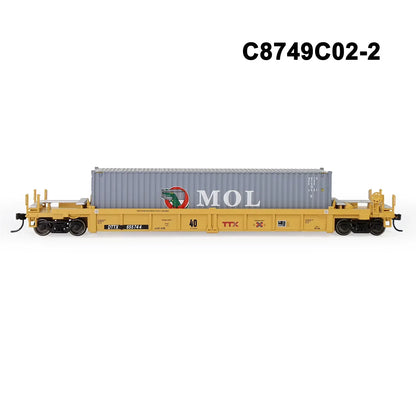 Evemodel HO Scale 1:87 40Ft Well Car with 20&