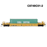 Evemodel HO Scale 1:87 40Ft Well Car with 20&