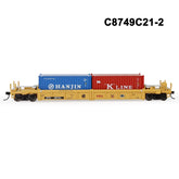Evemodel HO Scale 1:87 40Ft Well Car with 20&