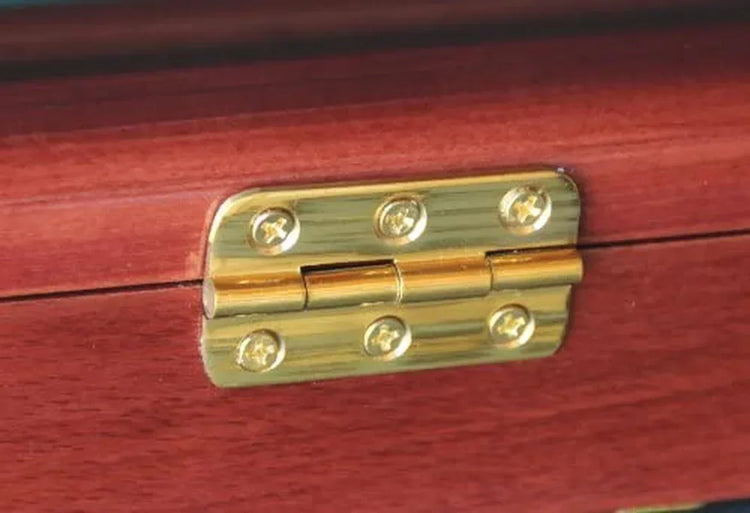 Cherry finish O scale train display cabinet with UV protection and lockable feature, ideal for showcasing model trains.