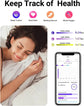 BYMRR Train Store 2025 Smart Health Tracker Ring in silver, waterproof fitness monitor with health metrics and charging case.
