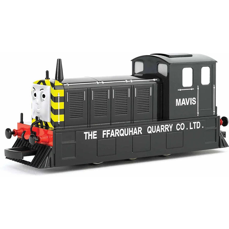 HO scale Bachmann Trains Mavis locomotive with articulating eyes, detailed model for model railroads and train enthusiasts.