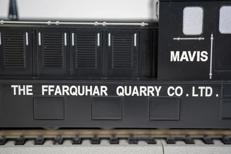 HO scale Bachmann Trains Mavis locomotive with articulating eyes, detailed model for model train enthusiasts.