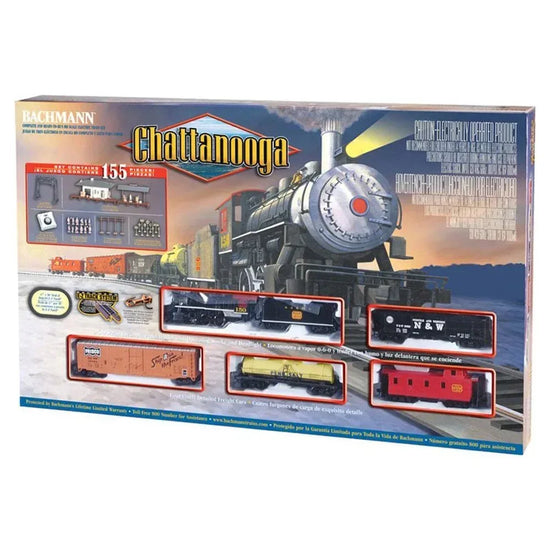HO scale Chattanooga Electric model train set by BYMRR Train Store, featuring locomotives, cars, and track ready for operation.