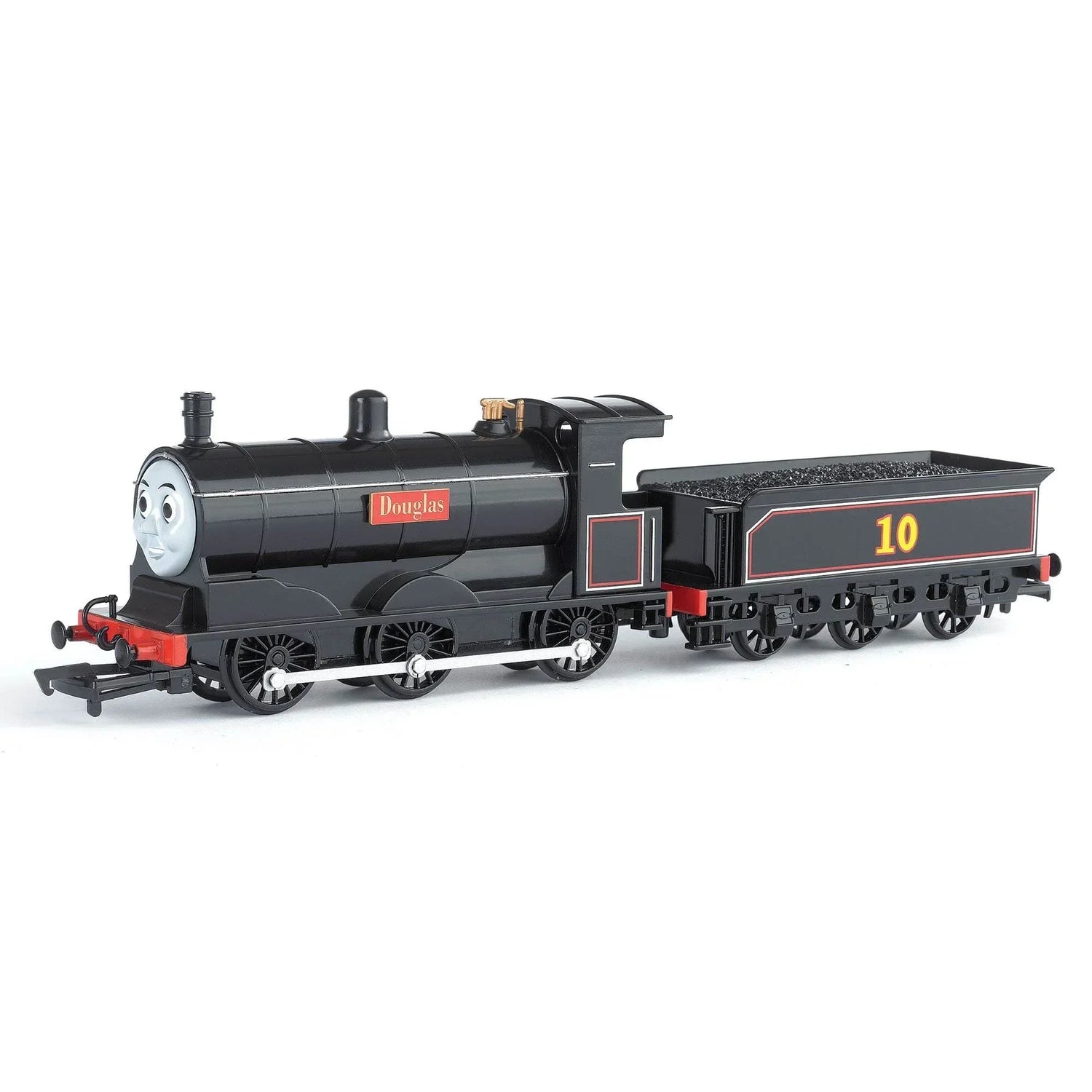 HO scale Douglas locomotive with animated eyes for model railways, featuring detailed design and realistic features.