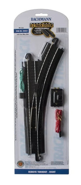 HO scale right-hand remote turnout model train accessory by BYMRR Train Store, featuring realistic track switching details.