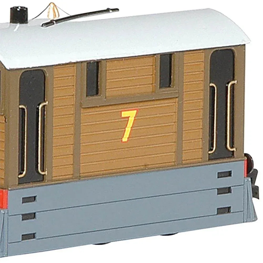 HO scale Thomas & Friends Toby the Tram Engine model with moving eyes, detailed train replica by BYMRR Train Store