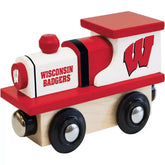NCAA Wisconsin Badgers Wooden Toy Train Engine - Officially Licensed Children&