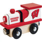 NCAA Wisconsin Badgers Wooden Toy Train Engine - Officially Licensed Children&