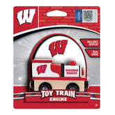 NCAA Wisconsin Badgers Wooden Toy Train Engine - Officially Licensed Children&