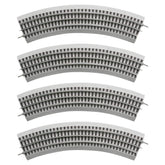O-Gauge Fastrack O36 curved track set with four 45-degree pieces for model train layout by BYMRR Train Store