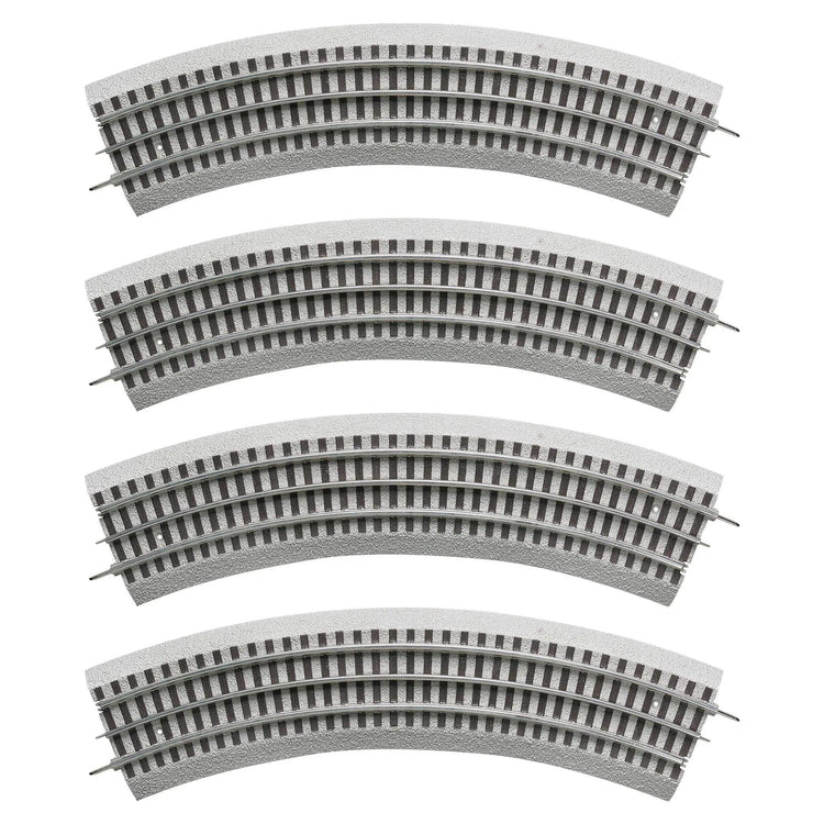 O-Gauge Fastrack O36 curved track set with four 45-degree pieces for model train layout by BYMRR Train Store