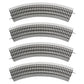 O-Gauge Fastrack O36 curved track set with four 45-degree pieces for model train layout by BYMRR Train Store