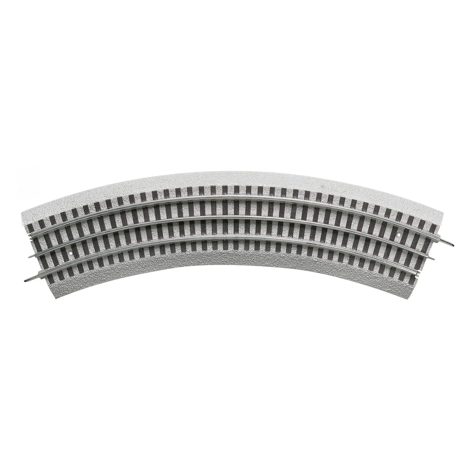 O-Gauge Fastrack O36 curved track set with four 45-degree pieces, designed for versatile model train layouts.